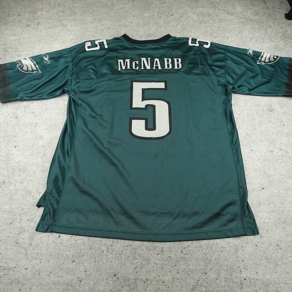 Y2K Reebok NFL Philadelphia Eagles Donovan McNabb 5 Jersey Mens XL Green 7009A